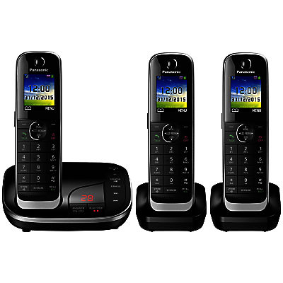 Panasonic KX-TGJ323EB Digital Cordless Phone with Nuisance Call Control and Answering Machine, Trio DECT